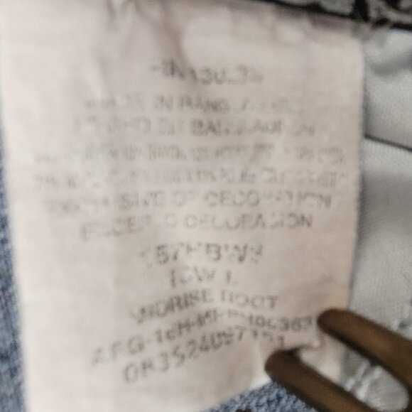 Riders by Lee Jeans Women's 18W Long Blue 5 Pocket Mid Rise Boot Cut Stretch - Picture 3 of 13